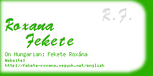 roxana fekete business card